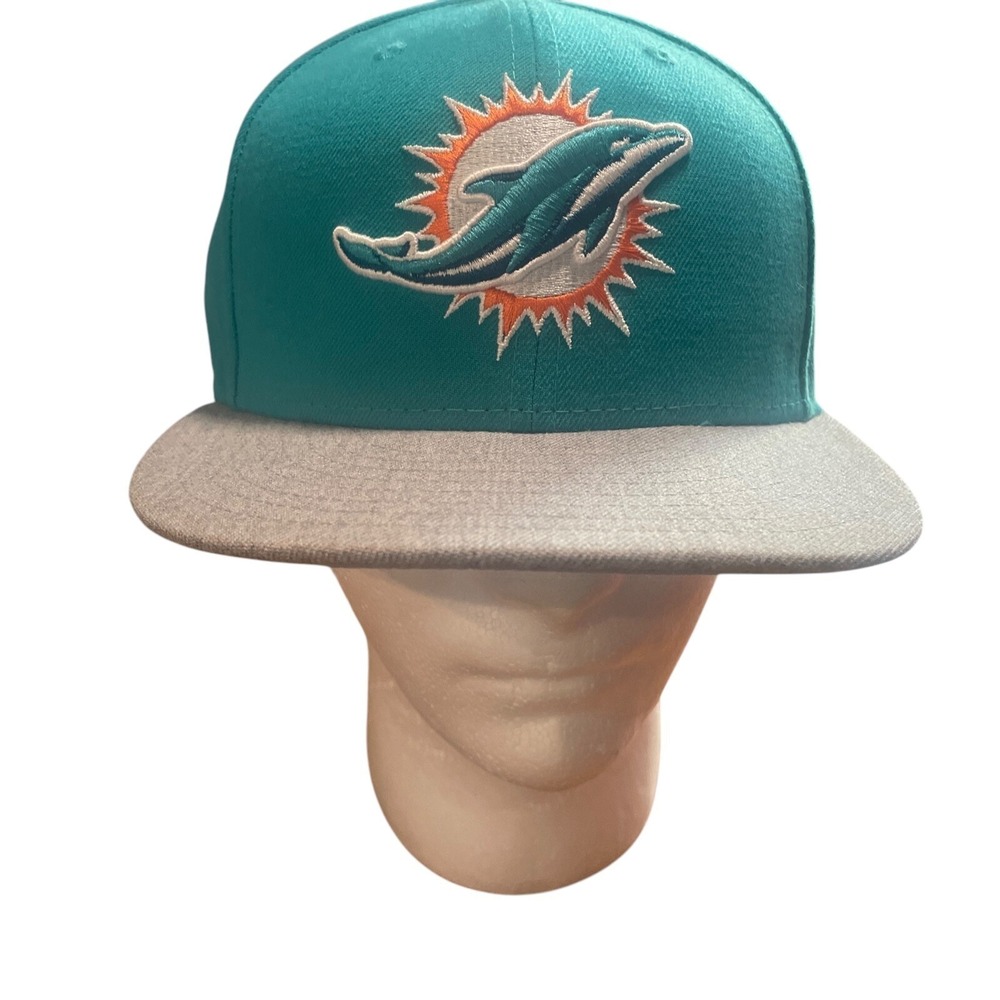 Miami Dolphins New Era 9Fifty NFL Team Hat Cap Snapback One Size Teal Grey